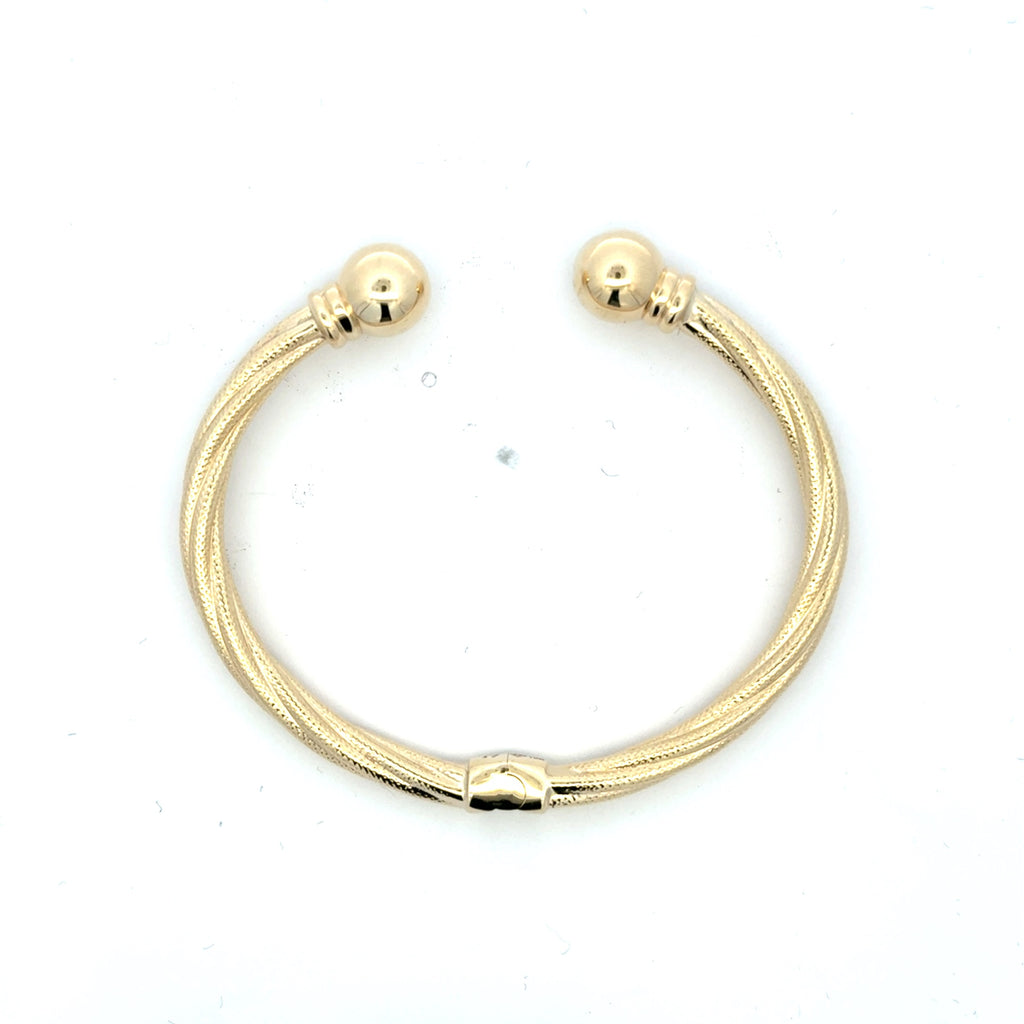Bangle Hollow Twisted 18 5mm 10K