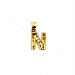 Golden Bull Basic Pendant ’So Cute’ Initial N 20.5 10K