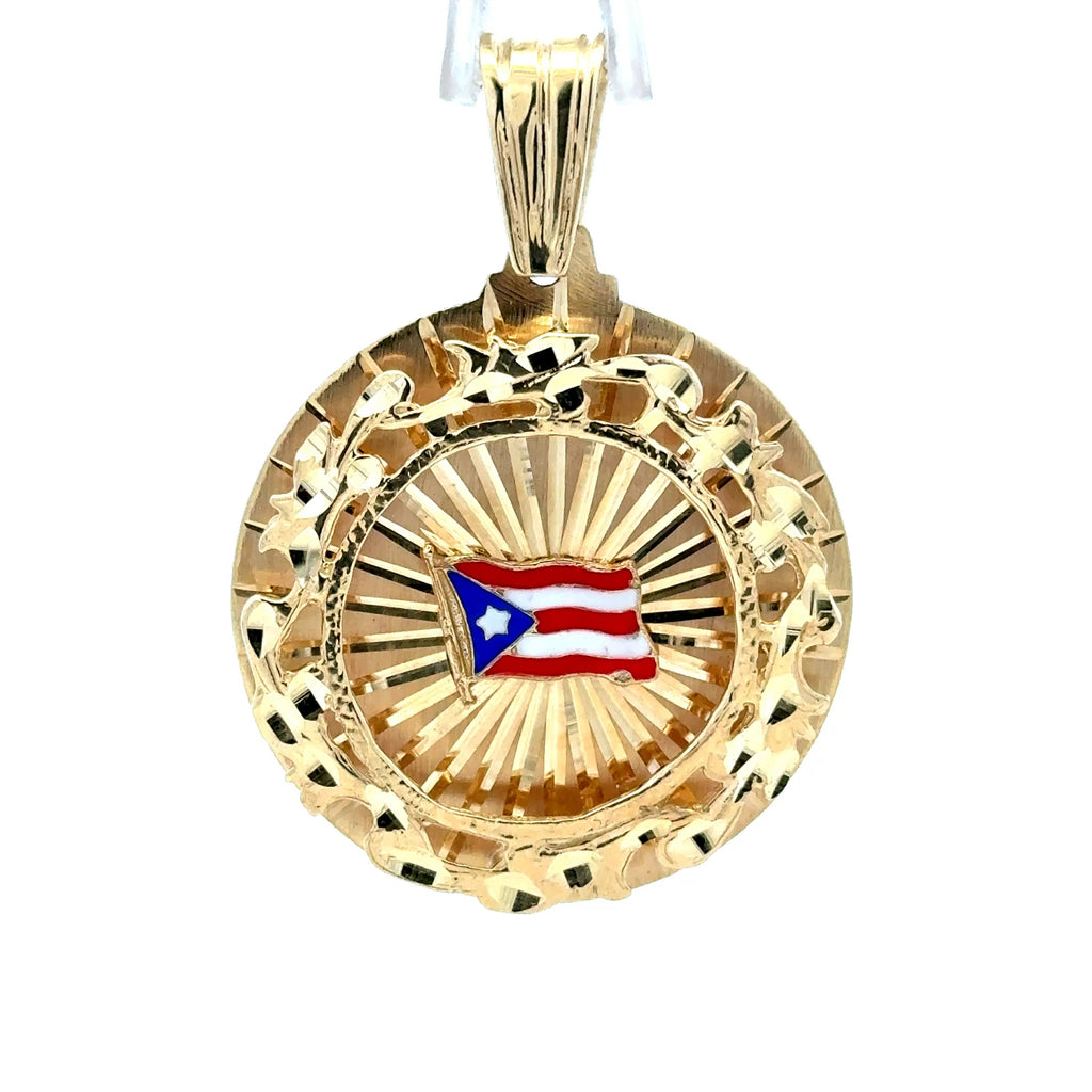 Pendant Puerto Rican Flag 54 10K