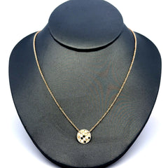Chain Boston w Round Detail 1mm 18" 14K