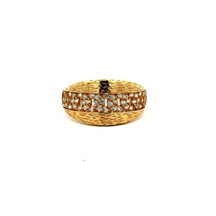 Ring Women's with CZ 7.5 1.5mm 10K