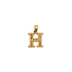 Pendant Uppercase Initial 'H' 23.5 10K