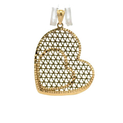 Pendant Filigree Heart-in-Heart Medallion 33 10K