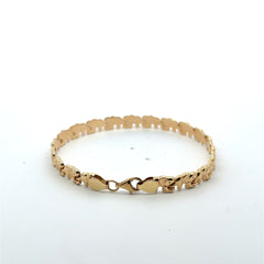 Bracelet Elephant Link with Lobster Lock 6.5mm 7.5" 10K