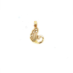 Pendant Peacock with CZ 21 14K