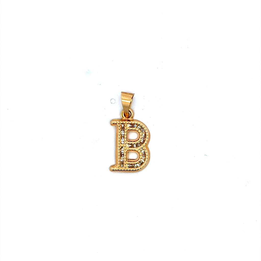 Pendant Uppercase Initial 'B' 23.5 10K