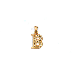 Pendant Uppercase Initial 'B' 23.5 10K