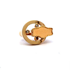 Ring Women’s Shapes & CZ 8.5 2.5mm 14K