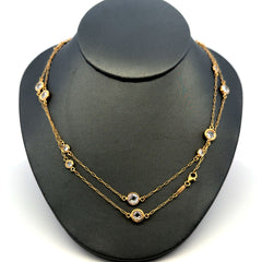 Chain with Dainty Stations 7mm 18" 14K