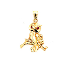 Pendant Red-Eyed Owl 37.5 14K