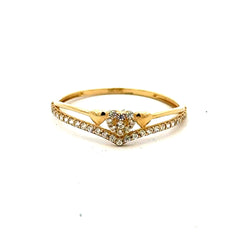 Ring Women's with CZ 7 1mm 10K