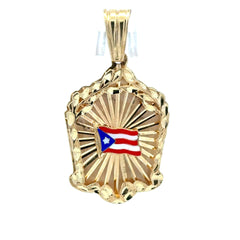 Pendant Puerto Rican Flag 52.5 10K