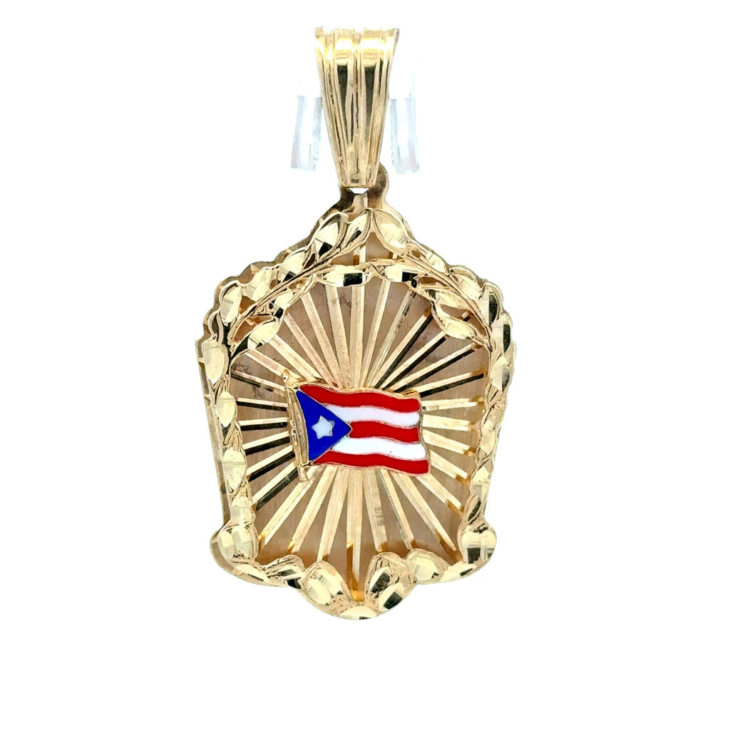 Pendant Puerto Rican Flag 55 10K