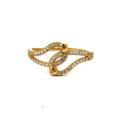 Ring Women's with CZ 7 1mm 10K