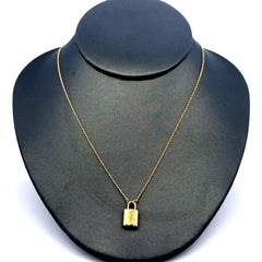 Chain Boston w Lock Detail 1mm 18" 14K