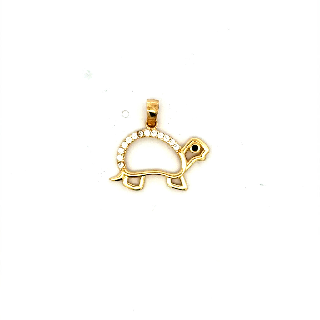 Pendant Turtle with CZ 20 14K