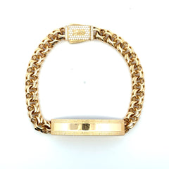 Bracelet ID Chino Link 8mm 8.5" 14K