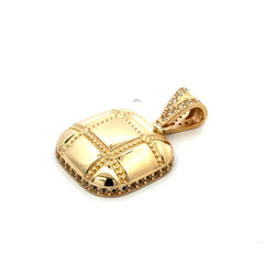 Pendant Square Grid with CZ 28.5 14K