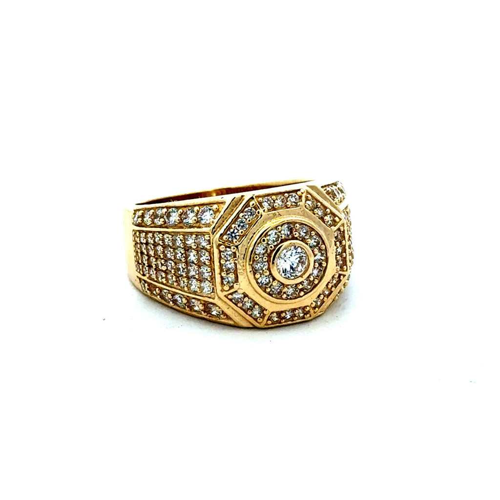 Ring CZ Pavé 10.5 5mm 14K