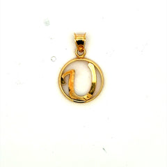 Pendant Mother-of-Pearl Initial 22 10K