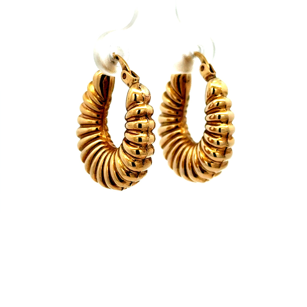 Earrings Stylish Hoops 23.5 6.5mm 10K