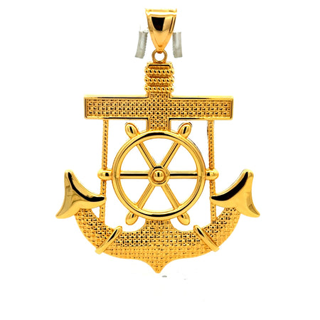Pendant Ship’s Wheel & Anchor 73.5 14K
