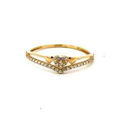Ring Women's with CZ 7 1mm 10K