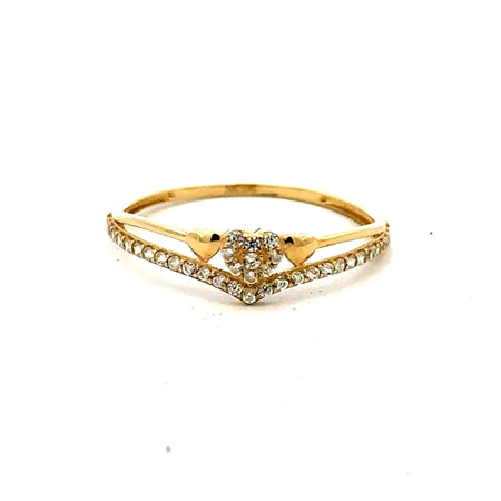 Ring Women's with CZ 7 1mm 10K