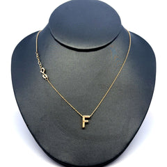Chain Uppercase Initial 'F' 0.5mm 18" 14K