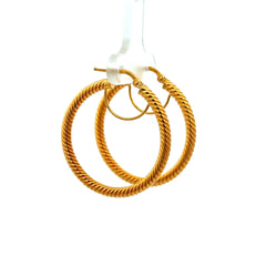 Earrings Twisted Hoops 33 2.5mm 10K