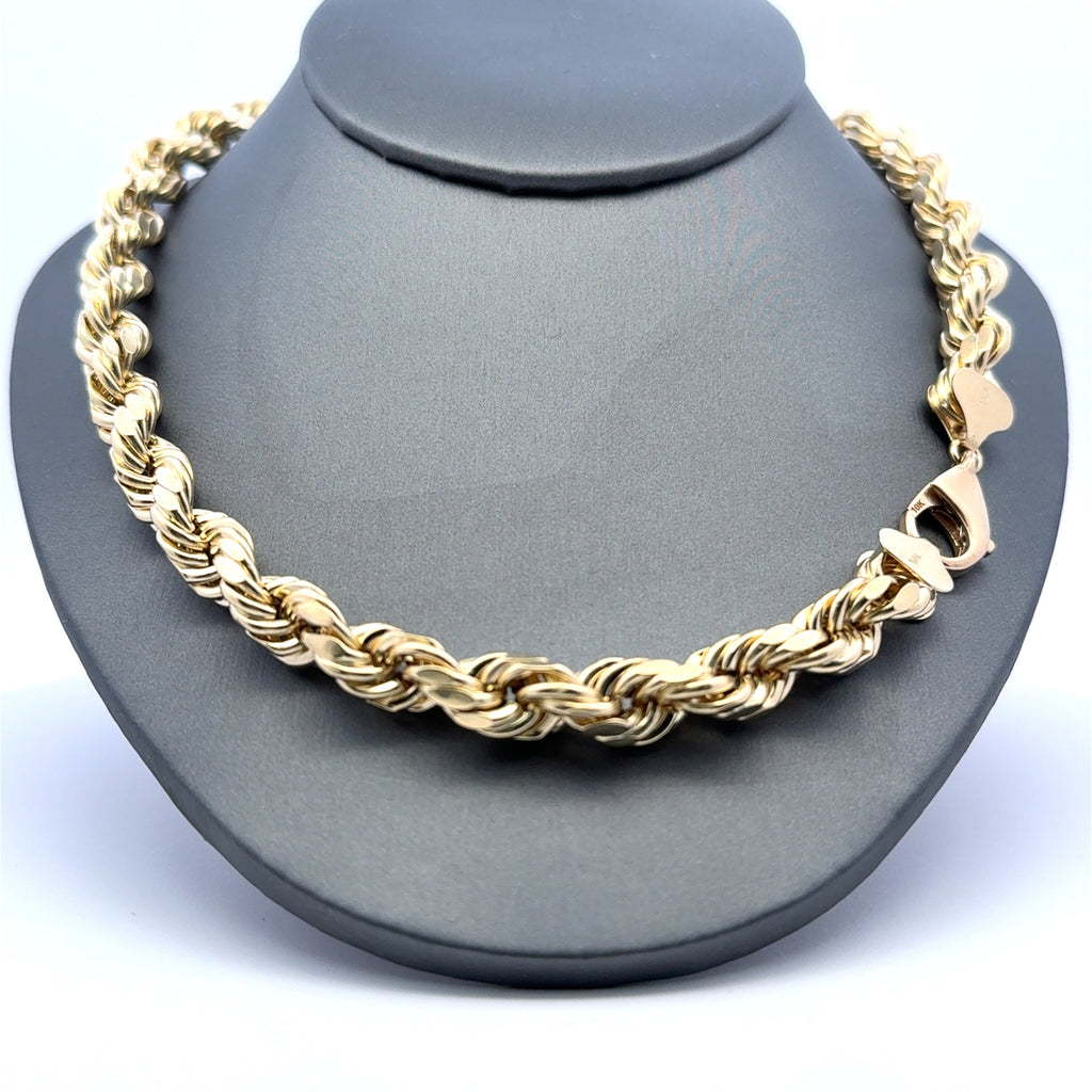 Chain Hollow Rope 9mm 24" 10K
