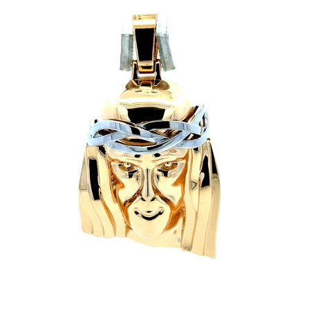 Pendant Jesus Face with Crown of Thorns 48.5 14K