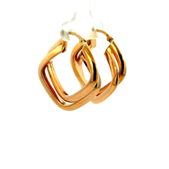 Earrings Twisted Double Hoops 31.5 6mm 10K