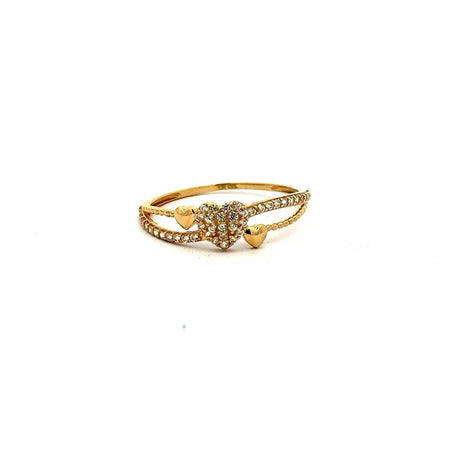 Ring Women's with CZ 7 1mm 10K