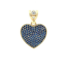 Pendant CZ-Iced Big Pink Heart 30.5 10K