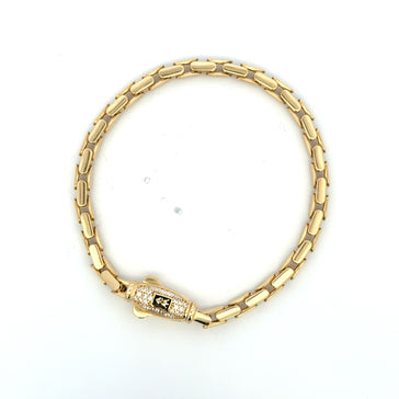 Bracelet Rectangular Link 4.5mm 8" 14K