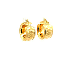 Earrings Textured Hoops 18.5 9.5mm 10K