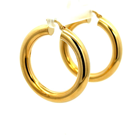 Earrings Plain Hoops 42 6mm 10K