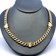 Necklaces Monaco with Hearts 7mm 18" 14K