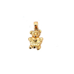 Pendant Teddy Bear "I Love You" 26.5 10K