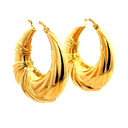 Earrings Fancy Hoops 42.5 14.5mm 10K