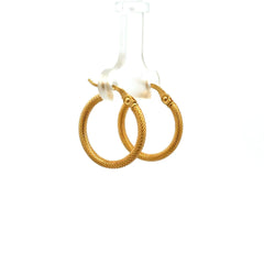Earrings Textured Hoops 20 2mm 10K