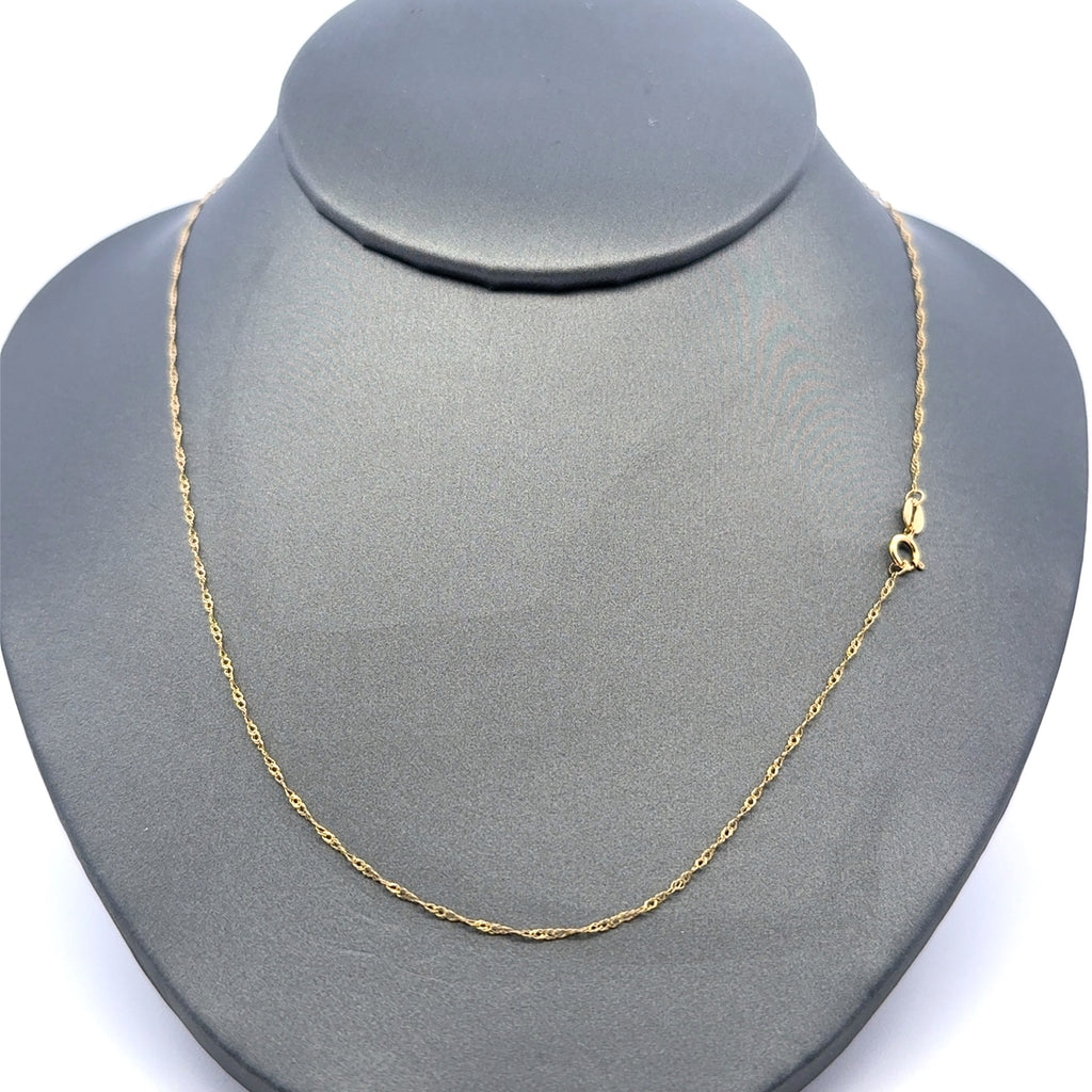 Chain Twisted Herringbone 0.5mm 18" 10K