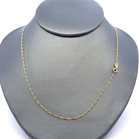 Chain Twisted Herringbone 0.5mm 18" 10K