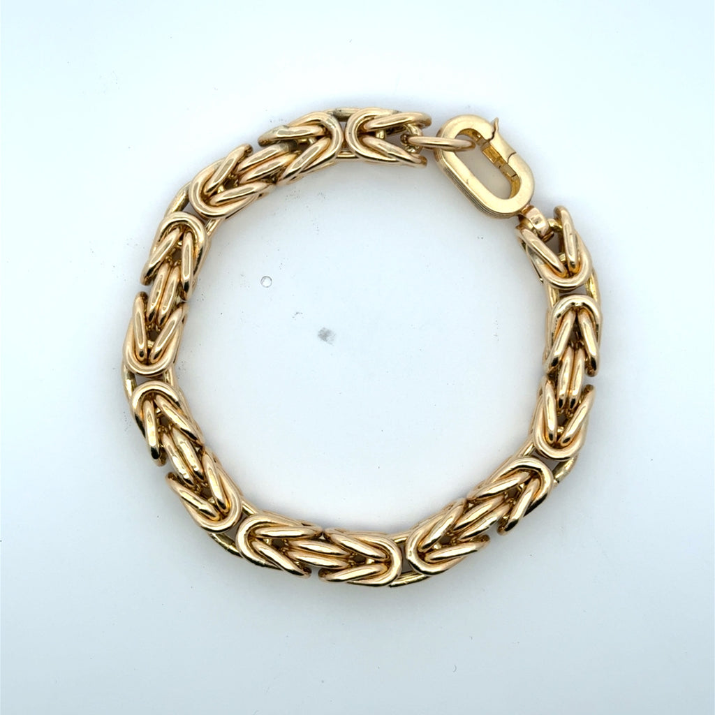 Bracelet Box Byzantine 7.5mm 7" 10K