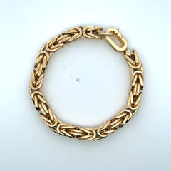 Bracelet Box Byzantine 7.5mm 7" 14K