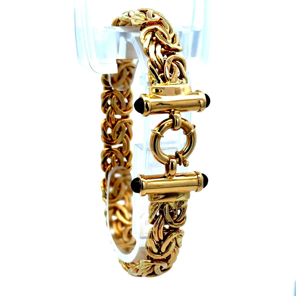 Bracelet Byzantine 9mm 7.5" 14K