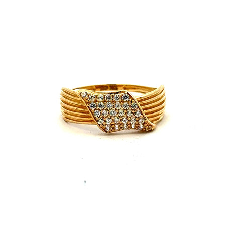 Ring Women's with CZ 7 1.5mm 10K