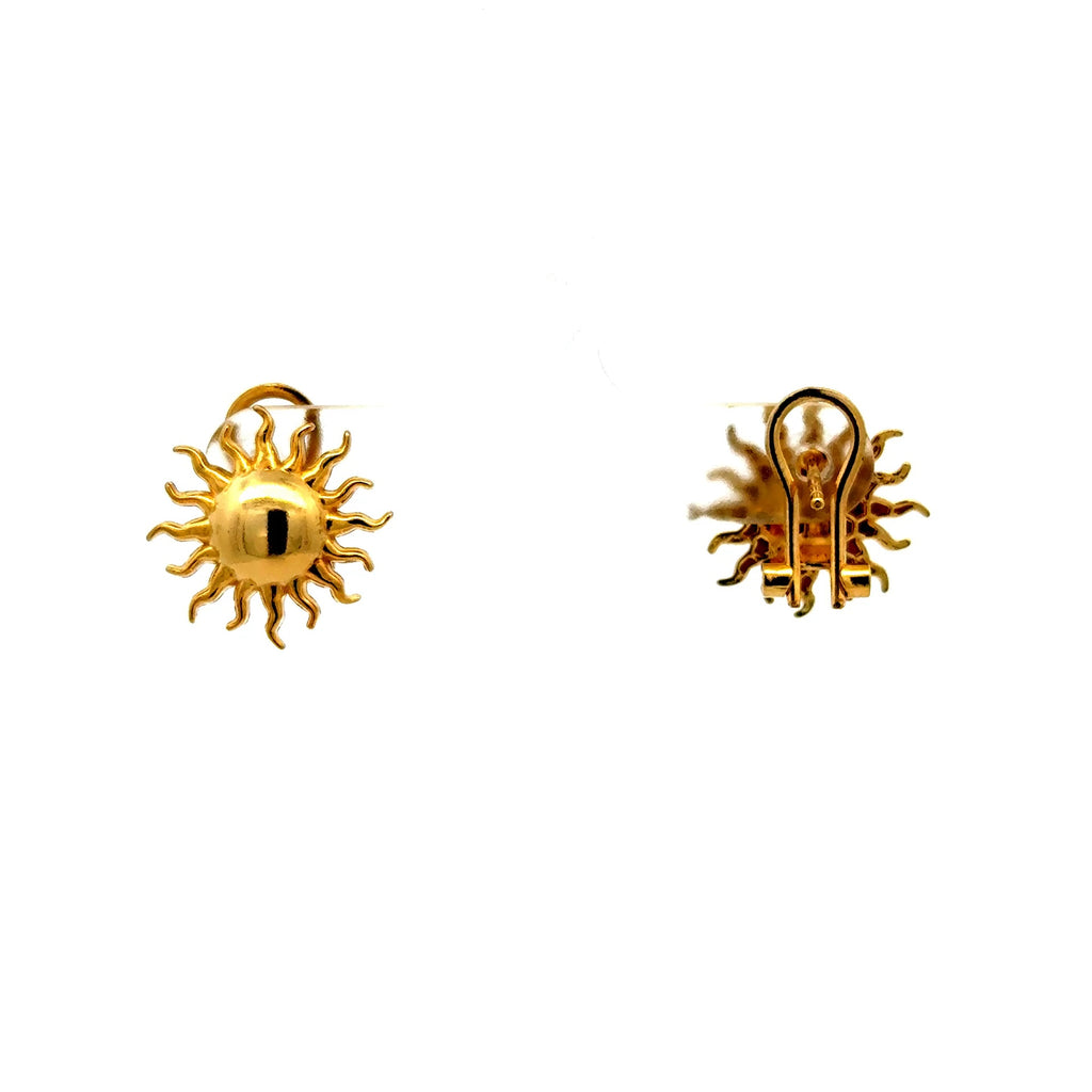 Earrings Omega Lock 16 16mm 10K