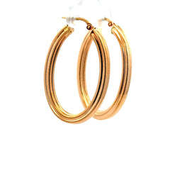 Earrings Stylish Hoops 38.5 4mm 10K